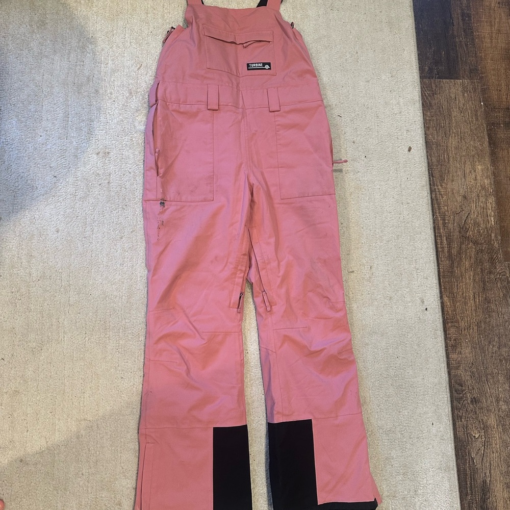 Pink ski/snowboarding bib